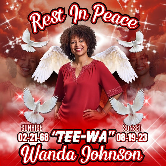 Single Red Memorial Editable Design (Canva)